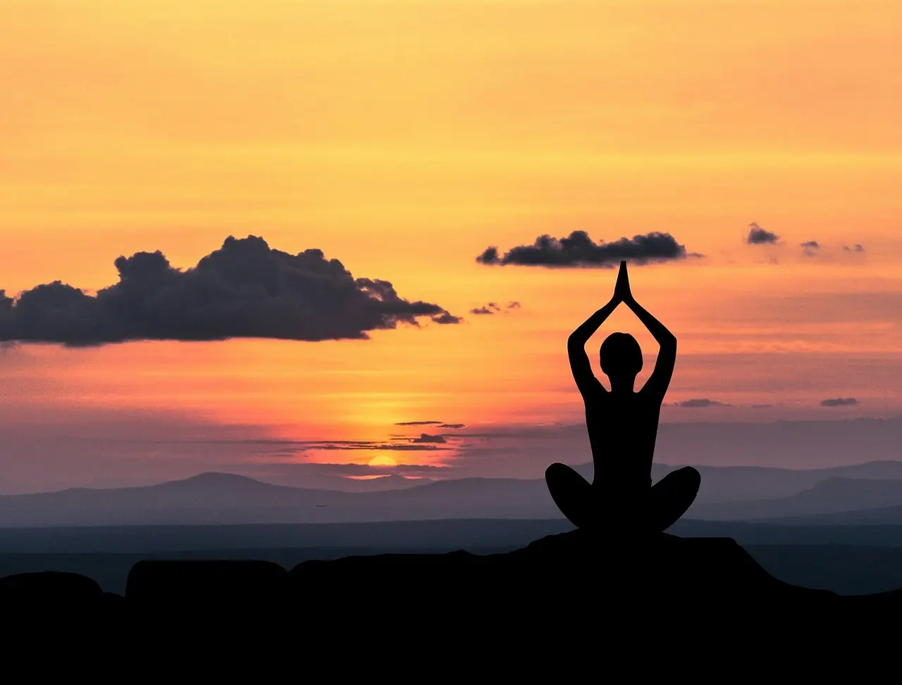 A person practicing mindfulness meditation