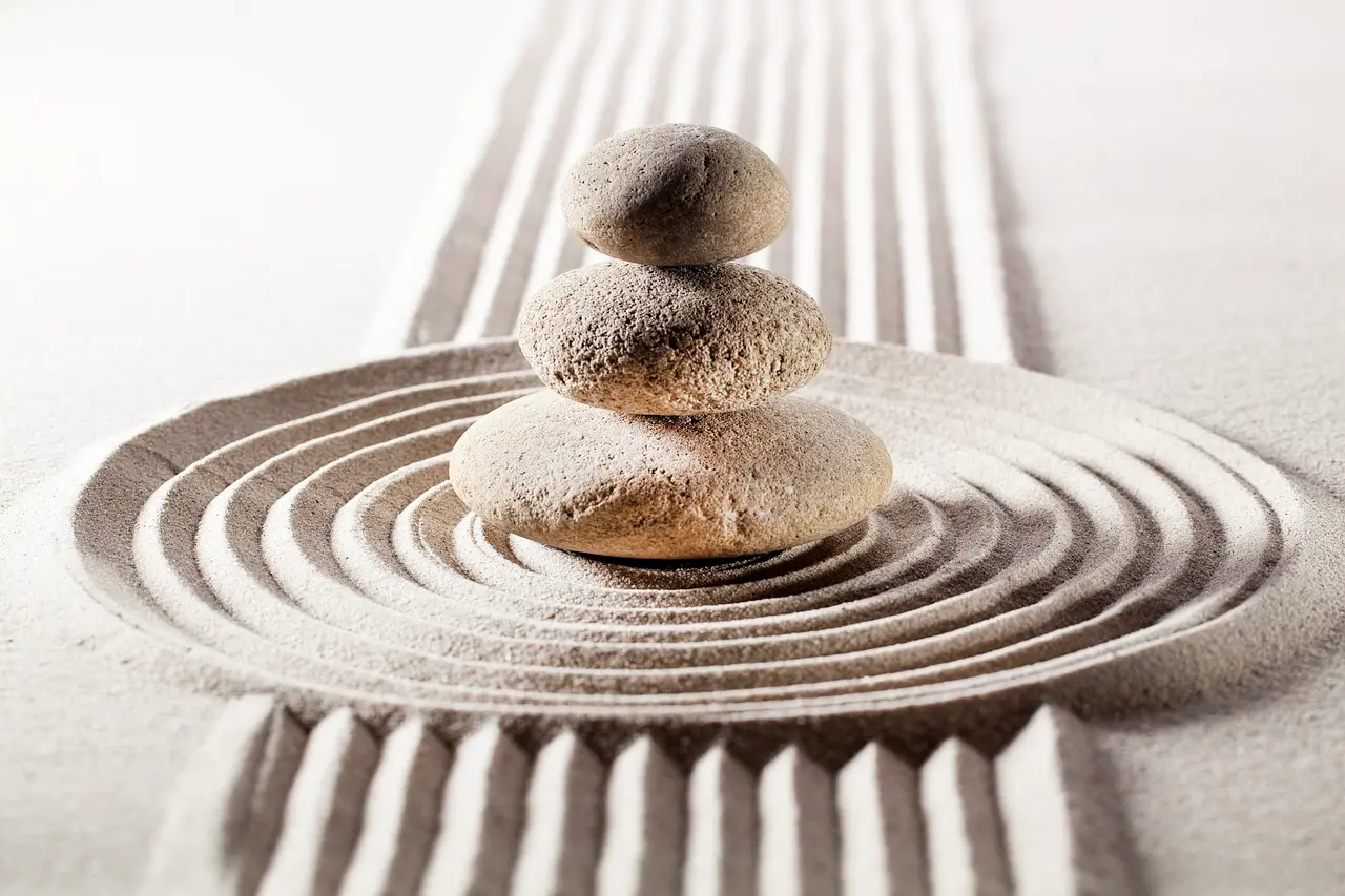 A person practicing mindfulness meditation