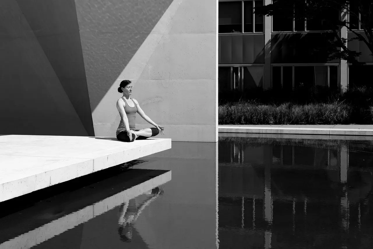 A person practicing mindfulness meditation